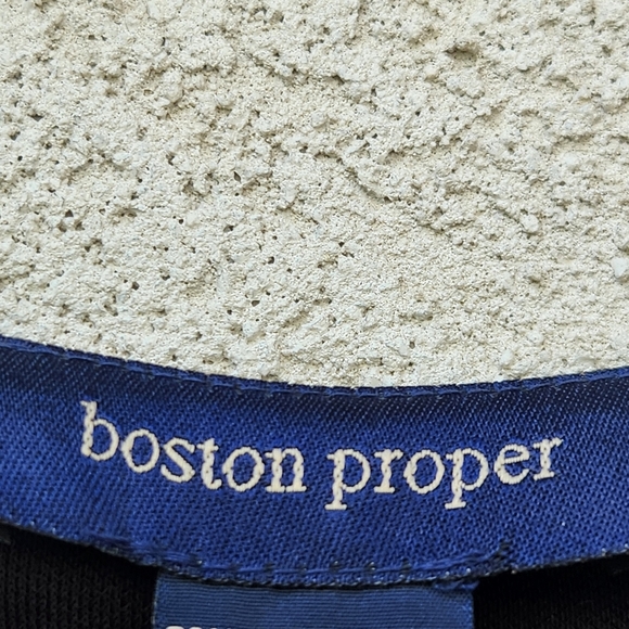 Boston Proper Dress Women's Small Black Rayon Classic Modest Minimalist Career - Picture 2 of 9